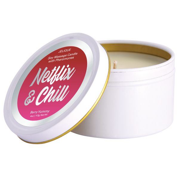 MOOD CANDLES Netflix & Chill - Pheromone Massage Candle Berry Yummy 4oz | 113g